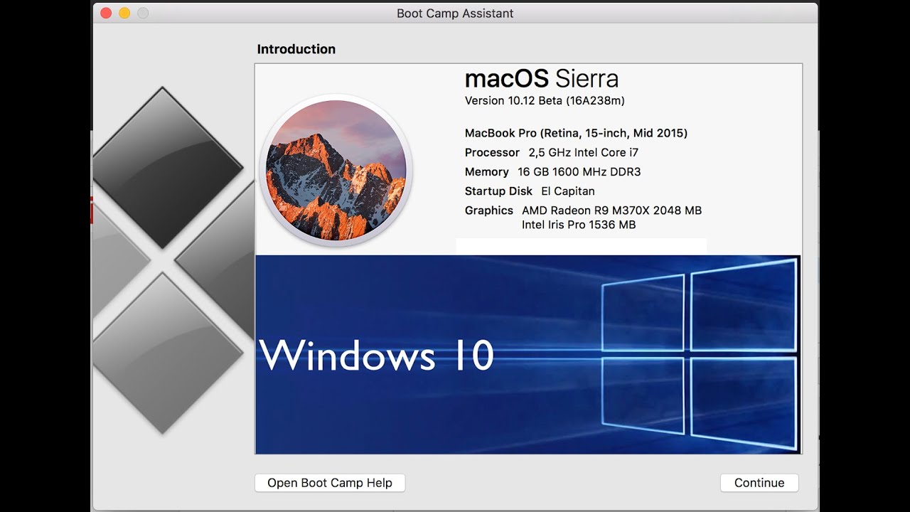 install windows 10 on mac
